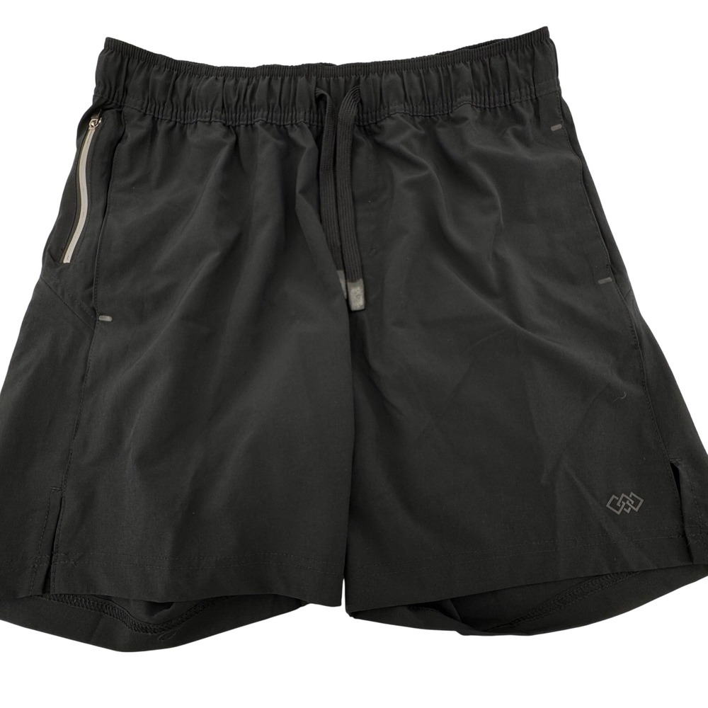 LEG3ND Athletic Shorts Mens Size M Black Stretch Comfort Fit Drawstring 7 Inseam